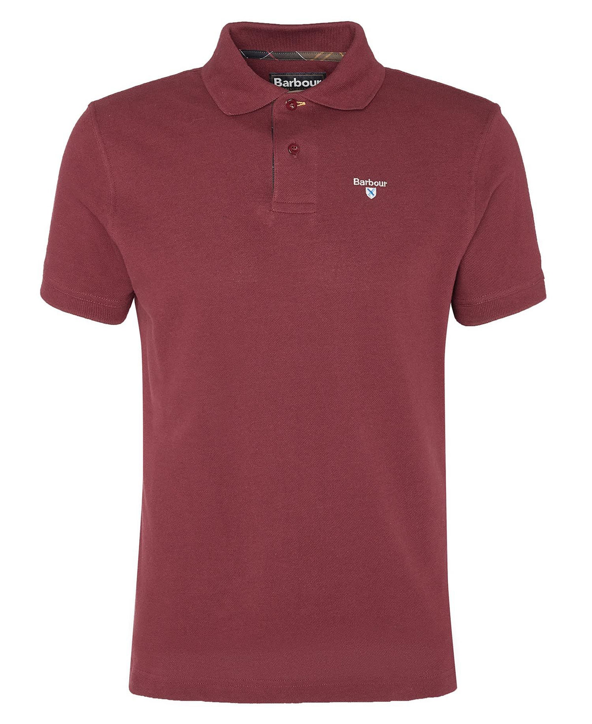 Barbour Tartan Pique Polo Shirt - Ruby