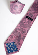 MARC DARCY Paisley Tie & Pocket Square Set - Pink