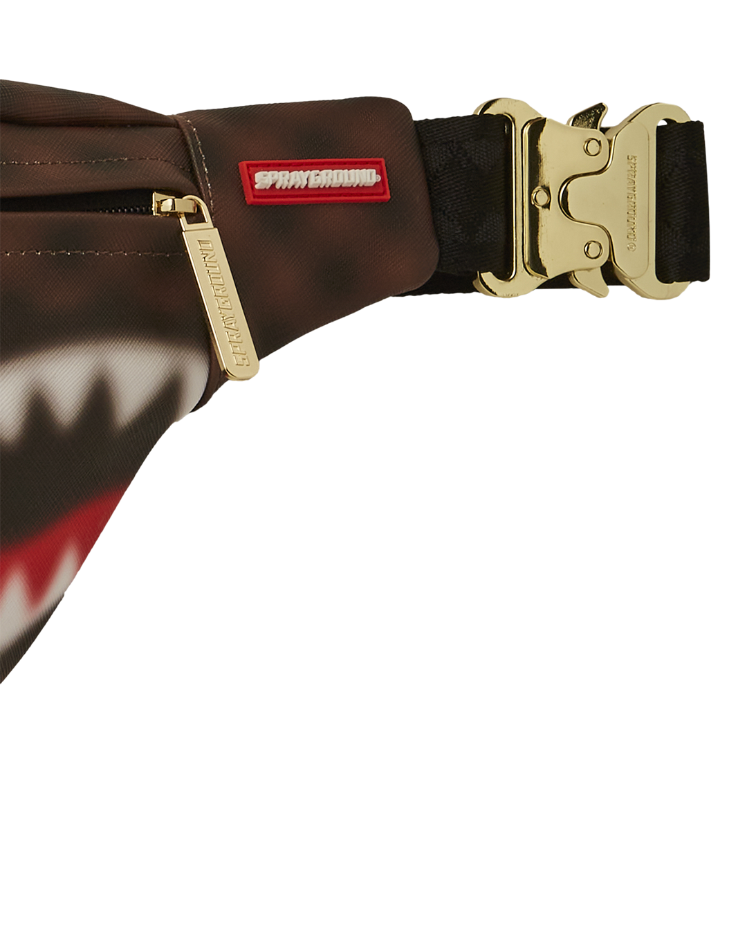 SPRAYGROUND Sharks In Paris Blur Savvy Crossbody Bag - Brown