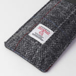 Sophos Harris Tweed Fold Over Glasses Case - Grey