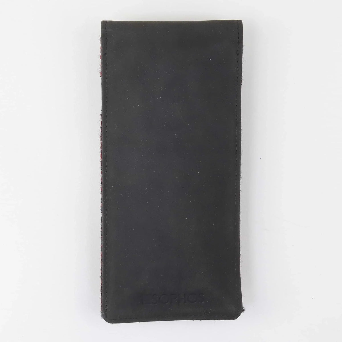 Sophos Harris Tweed Fold Over Glasses Case - Grey