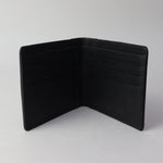 Sophos RFID Pebble Grain Leather Wallet with Contrast Leather Spine - Black