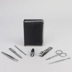Sophos Saffiano Medium-Sized Manicure Set - Black